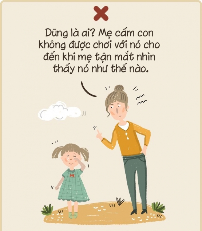 nen va khong nen khi noi chuyen voi con