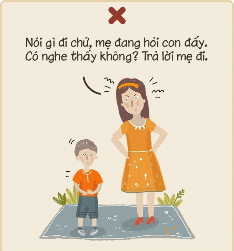 nen va khong nen khi noi chuyen voi con