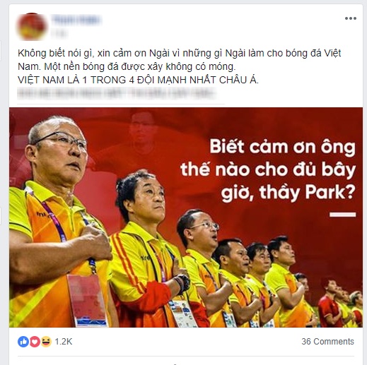 viet nam vuot tam hcd asiad dan mang van het loi cam on doi tuyen va thay park