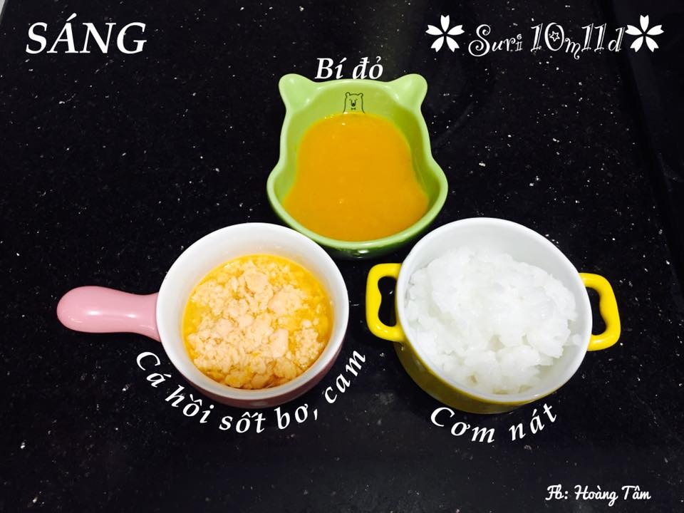 Thực đơn cơm nát ăn như người lớn của em bé 10 tháng tuổi thuc don com nat an nhu nguoi lon cua em be 10 thang tuoi