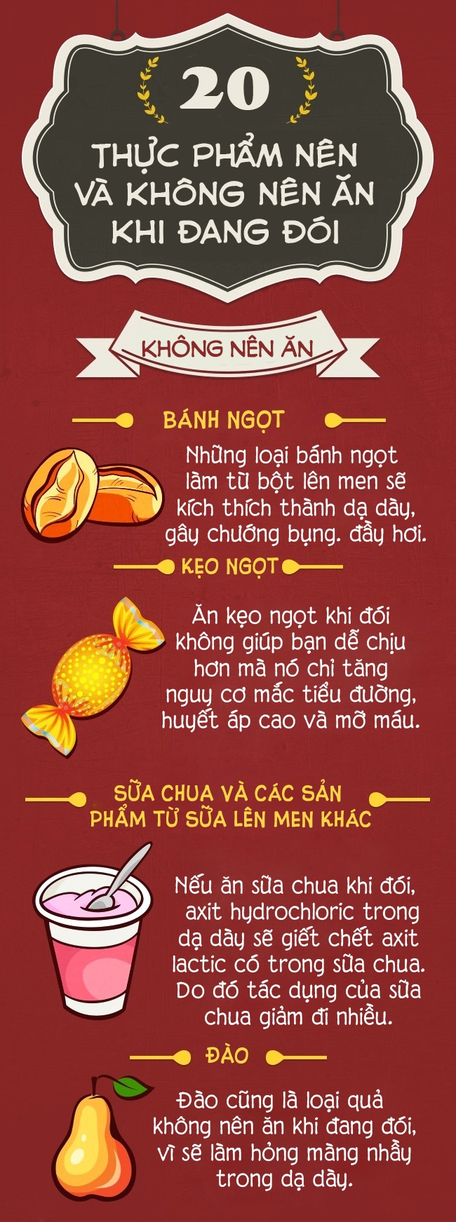 khi dang doi nen va khong nen an gi