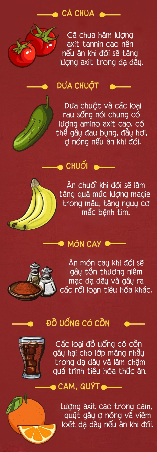 khi dang doi nen va khong nen an gi