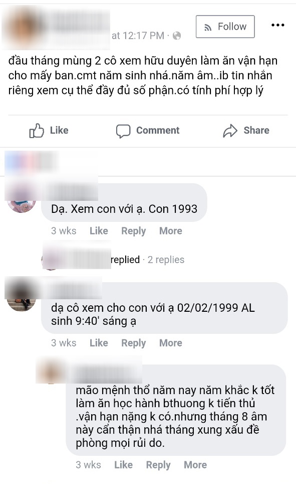Loạn xem bói online: ‘2 triệu một lần xin số đề, nếu trượt là do chưa có lòng tin' loan xem boi online 2 trieu mot lan xin so de neu truot la do chua co long tin