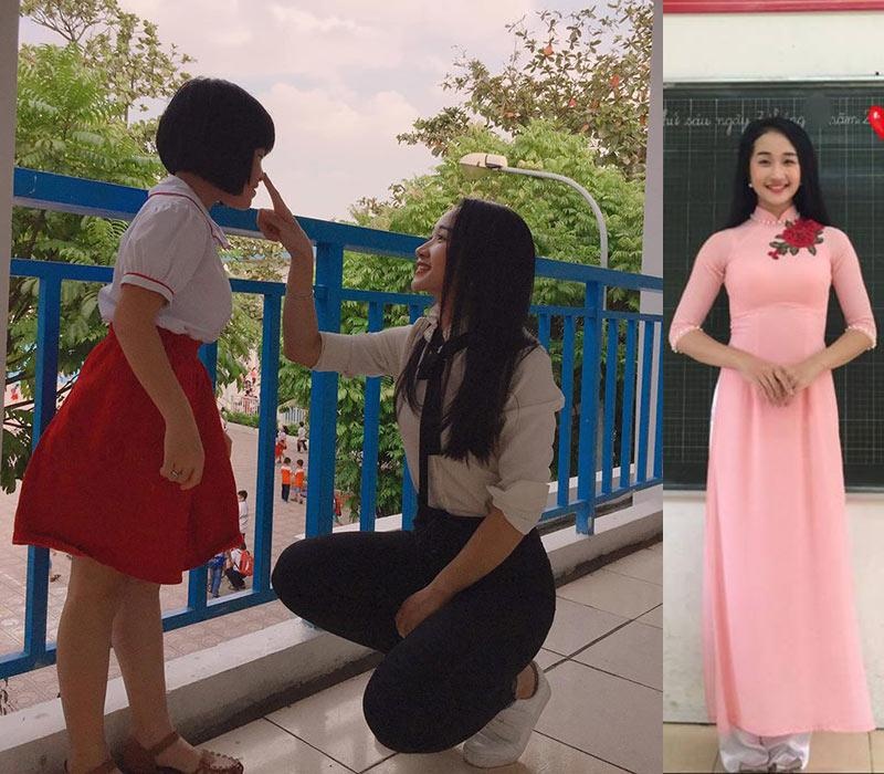 co giao tieu hoc hotgirl khien dan mang ran ran doi di hoc la single mom 3 nam nuoi con