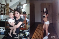 buc anh cau be danh giay dung ngoai phong gym gay xuc dong