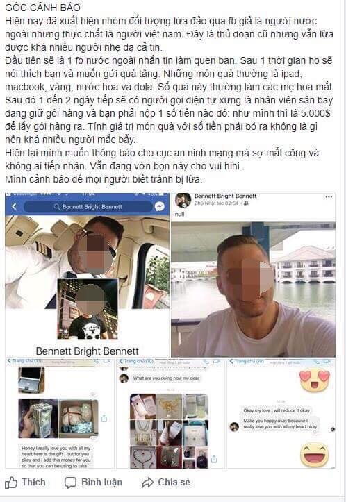 canh bao chieu lua dao ket ban doi qua cua trai tay nham vao chi em phu nu tren mang xa hoi