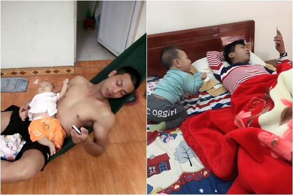 Nhật ký bố trông con: bố ngủ cứ ngủ, con thức cứ thức nhat ky bo trong con bo ngu cu ngu con thuc cu thuc