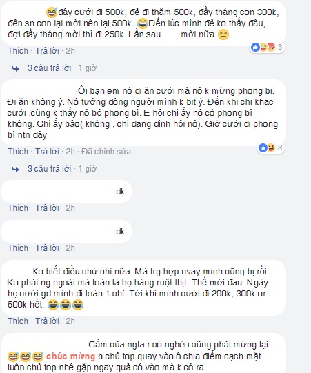 chi em day song voi chuyen minh mung cuoi ban 4 trieu ban mung lai 200 ngan