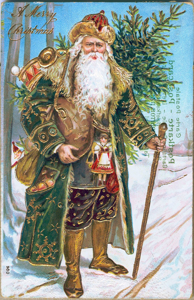 tai sao ong gia noel lai mac quan ao mau do