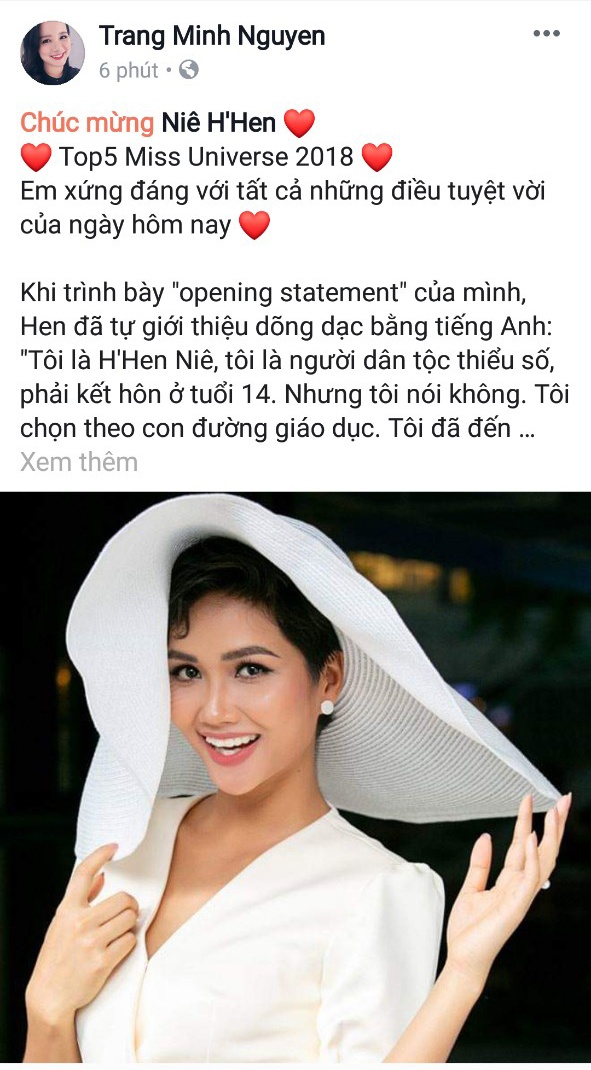 H'Hen Niê lọt top 5 HH Hoàn Vũ khiến cư dân mạng 'bùng nổ' sau chiến thắng của đội tuyển Việt Nam hhen nie lot top 5 hh hoan vu khien cu dan mang bung no sau chien thang cua doi tuyen viet nam