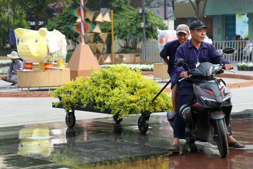 Hé lộ những hình ảnh đầu tiên về đường hoa Nguyễn Huệ Tết Kỷ Hợi 2019 he lo nhung hinh anh dau tien ve duong hoa nguyen hue dip tet am lich 2019