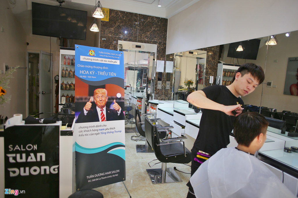 mien phi cat toc kieu ong trump kim jong un tai ha noi