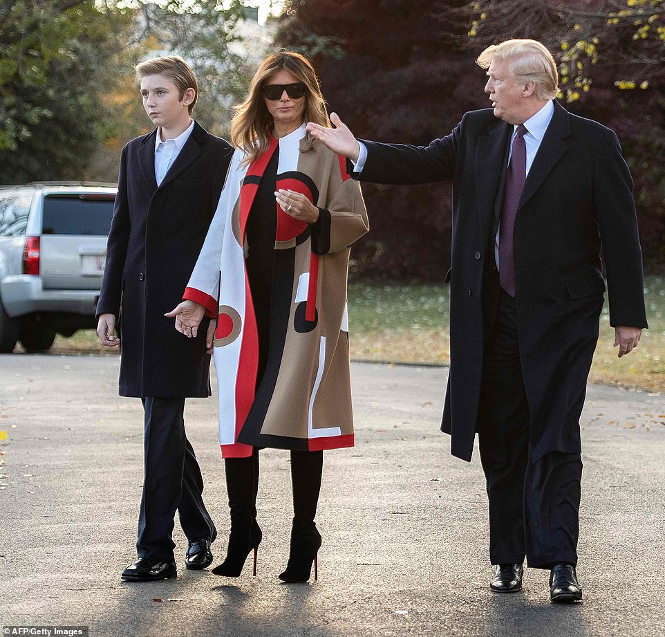 ngam nhin ve dien trai cua cau ut barron trump qua nhung hinh anh tu be den lon