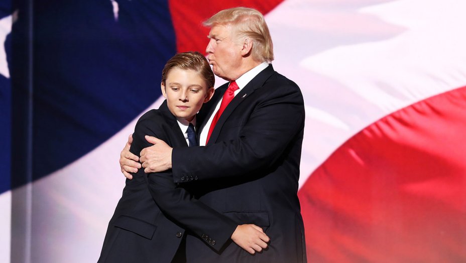 ngam nhin ve dien trai cua cau ut barron trump qua nhung hinh anh tu be den lon