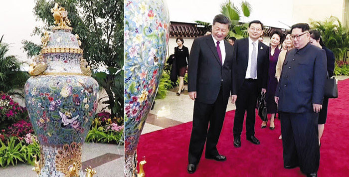 trung quoc tang vo chong kim jong un nhieu qua quy
