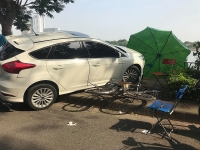 chet cuoi voi 2 chu cho lam nhiem vu giu trat tu nhat dinh khong cho xe may di vao duong cam