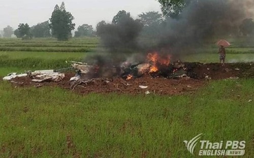 thai lan truc thang roi xuong canh dong 3 nguoi tu vong