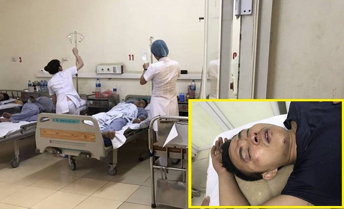 khong nhuong duong mercedes tai xe xe tai bi danh guc tren pho ha noi