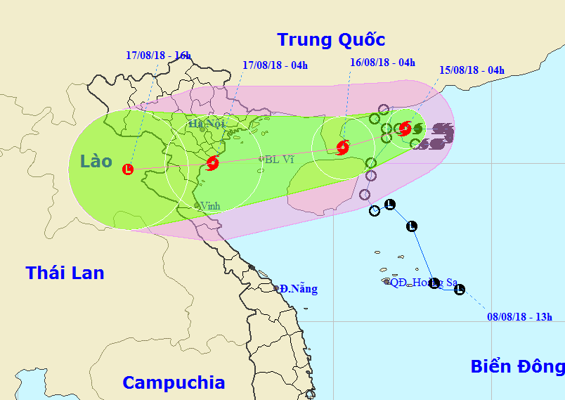 bao so 4 tang toc giat cap 11 lao vao hai phong thanh hoa