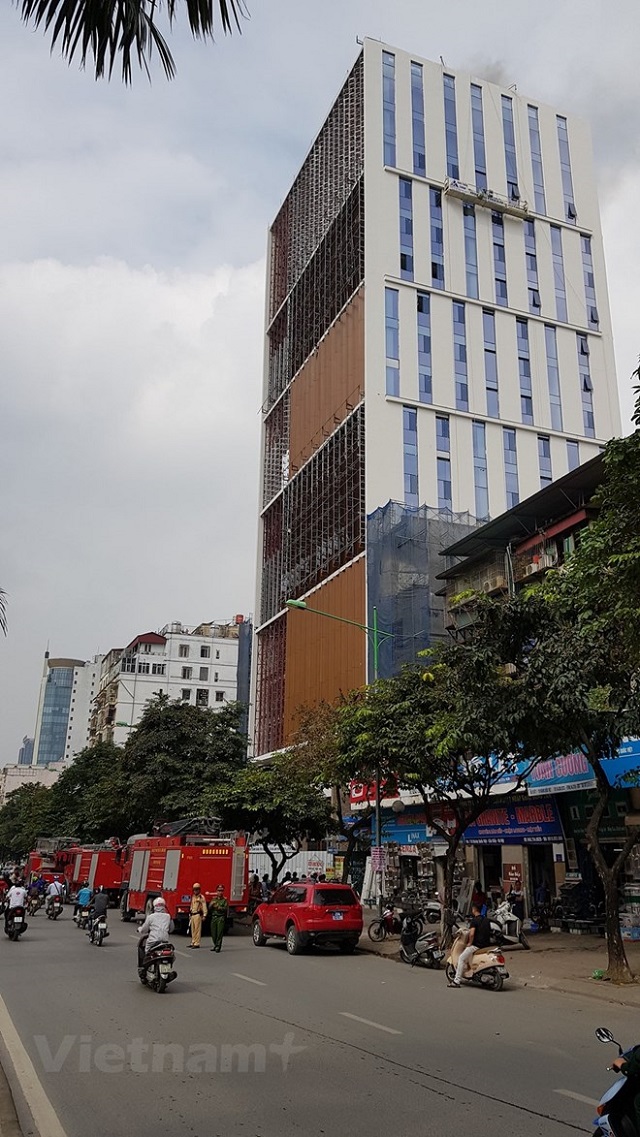 ha noi chay lon tai cong trinh trung tam luu ki chung khoan viet nam