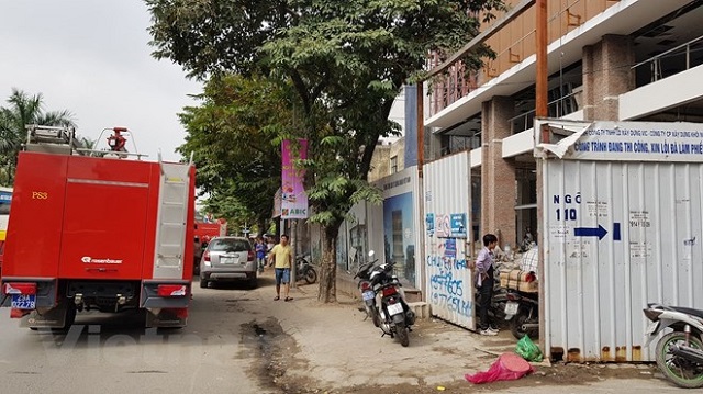 ha noi chay lon tai cong trinh trung tam luu ki chung khoan viet nam