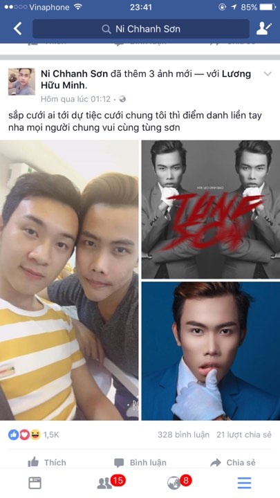 tung son cong khai tinh yeu dong gioi de minh chung minh yeu that long