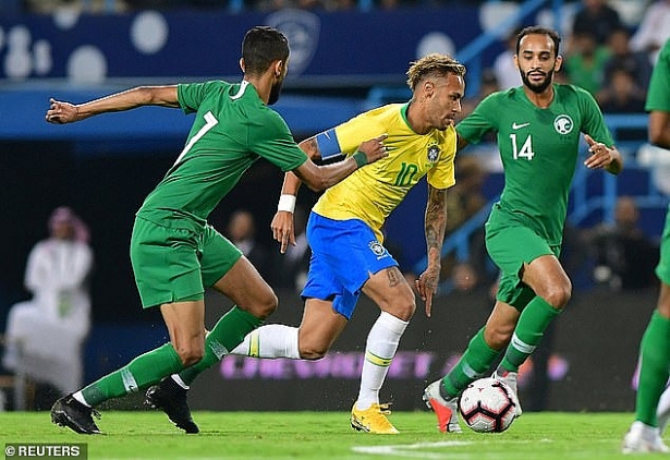 ket qua bong da arabia saudi vs brazil neymar vo duyen samba thieu lua