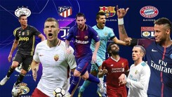 Lịch thi đấu, lịch phát sóng trực tiếp vòng 1/8 Champions League 2018/19