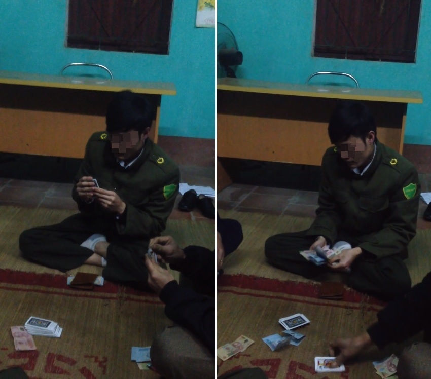 xac minh clip nguoi dan ong mac phuc trang cong an tham gia danh bai