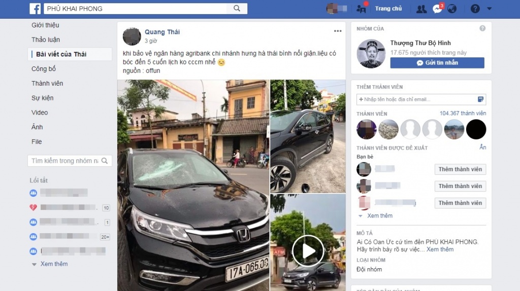xac minh clip bao ve ngan hang dap pha xe hop honda cr v