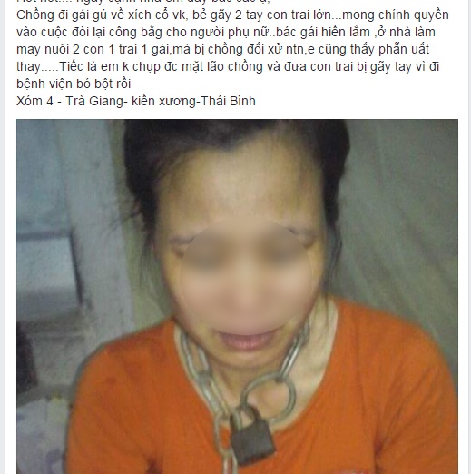 xac dinh danh tinh nguoi chong vu phu xich co vo be gay 2 co tay cua con