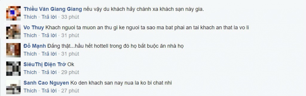 thanh hoa bi ep tra them 300000 dong vi khong chiu an com tai khach san