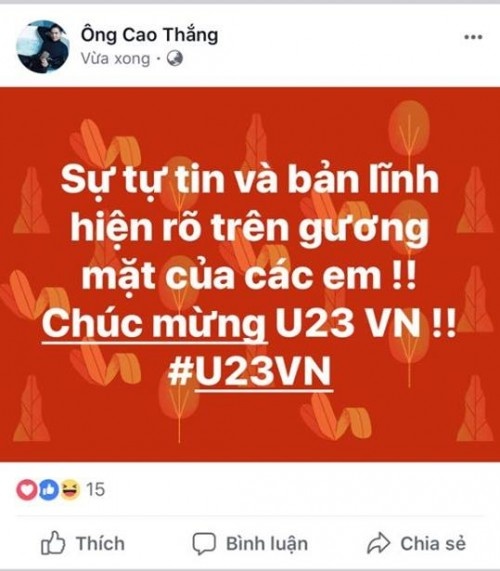 sao viet mung den nghet tho truoc chien thang khong tuong cua u23 viet nam
