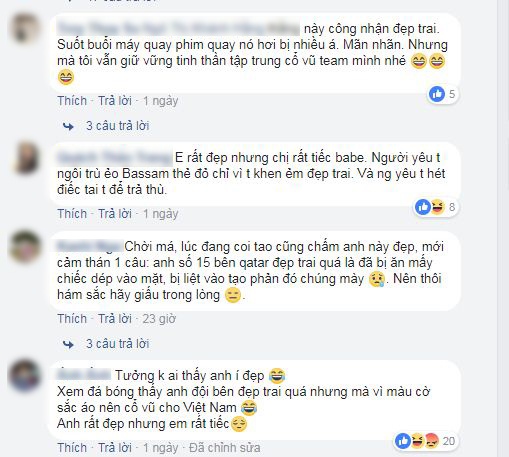 phan ung khong ngo cua fan u23 viet nam doi voi hotboy dep trai nhat doi qatar