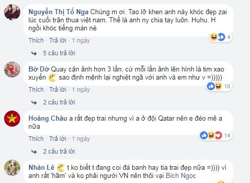 phan ung khong ngo cua fan u23 viet nam doi voi hotboy dep trai nhat doi qatar