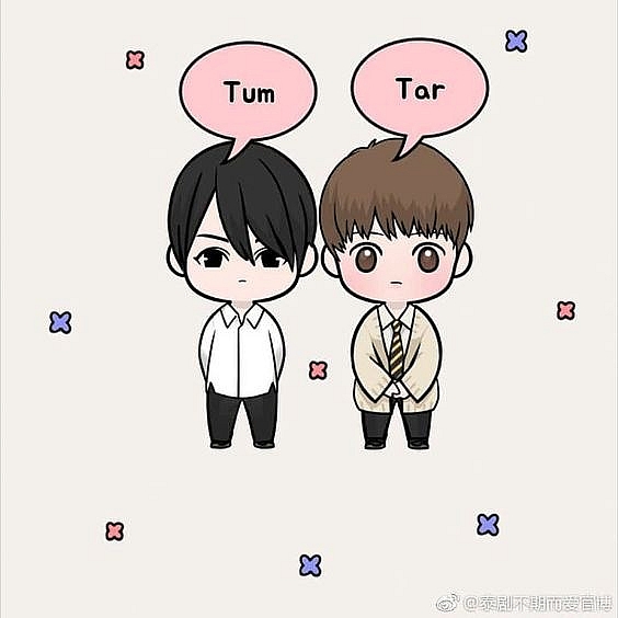 loat tranh chibi cuc de thuong ve dan sao phim dam my love by chance khien fan ngam mai khong chan
