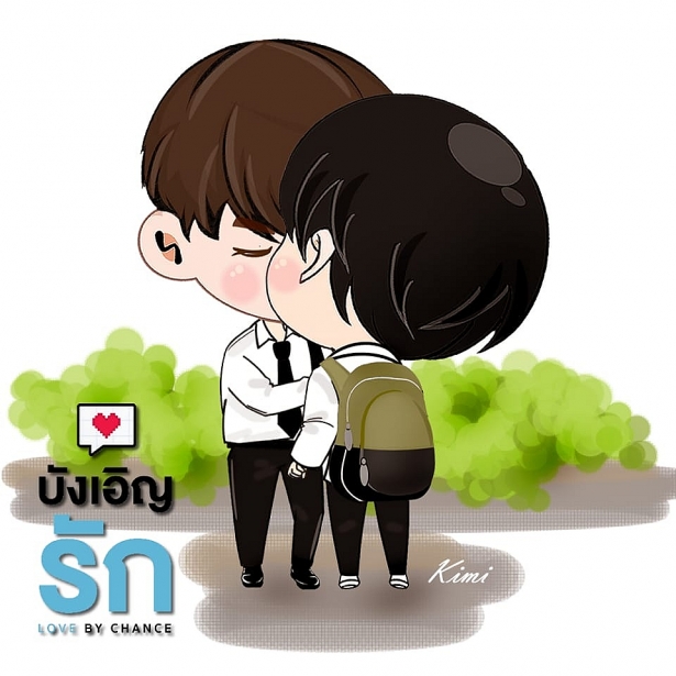 loat tranh chibi cuc de thuong ve dan sao phim dam my love by chance khien fan ngam mai khong chan