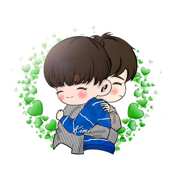 loat tranh chibi cuc de thuong ve dan sao phim dam my love by chance khien fan ngam mai khong chan