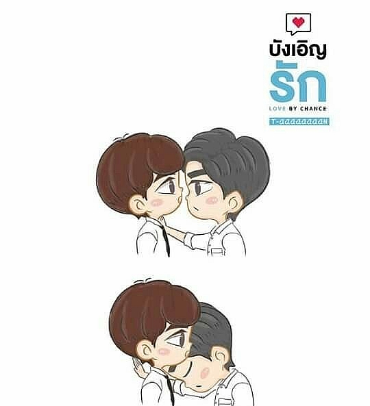 loat tranh chibi cuc de thuong ve dan sao phim dam my love by chance khien fan ngam mai khong chan