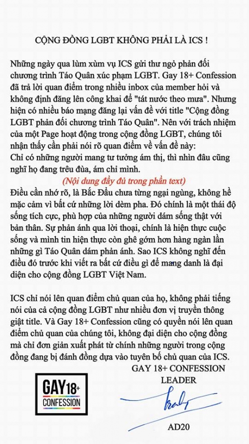 dai dien gioi dong tinh nam bac dau truyen tai cai nhin hien thuc dam song that voi ban than