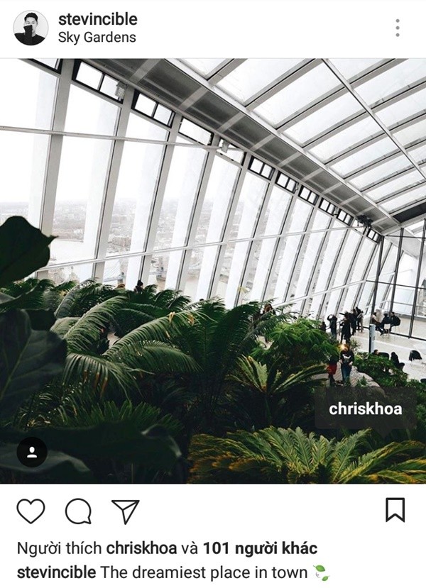 cdm to mo ve chang trai nay la ai ma luon duoc chris khoa tag anh lai con check in cung dia diem