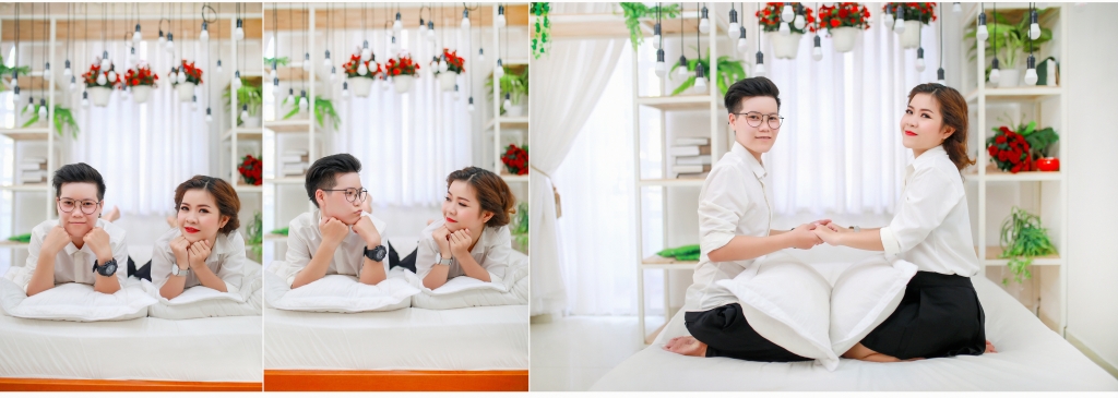 bo anh cuoi ben anh luon co em cua cap dong tinh nu khien nguoi nhin loan nhip