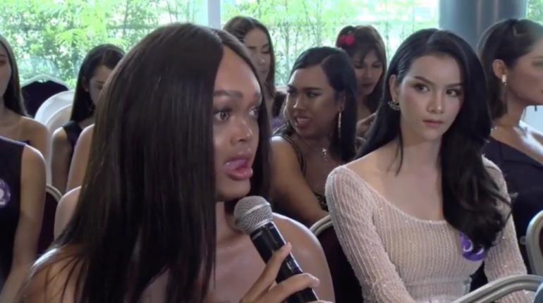 co gai tung duoc menh danh la happy polla phien ban gay gay sot mang khi tham du hoa hau chuyen gioi thai lan 2018