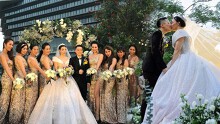 Hình ảnh đám cưới hoành tráng tại khách sạn nổi tiếng của 'nam thần' chuyển giới Tú Lơ Khơ và vợ doanh nhân