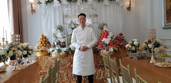 hinh anh dam cuoi hoanh trang tai khach san noi tieng cua nam than chuyen gioi tu lo kho va vo doanh nhan