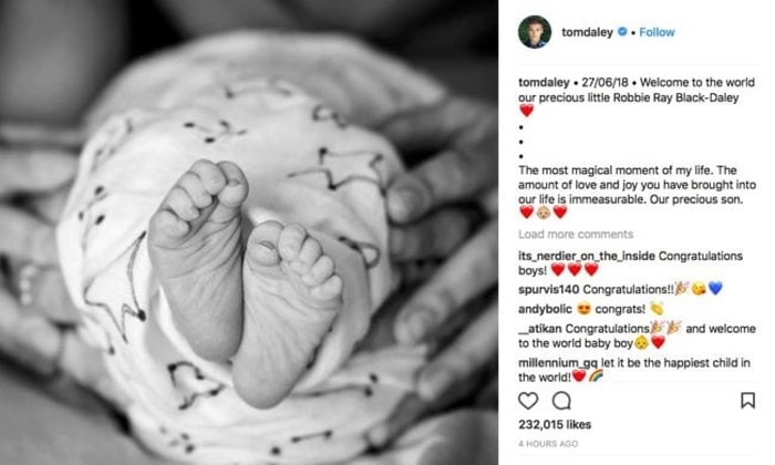 tom daley va chong chao don con dau long