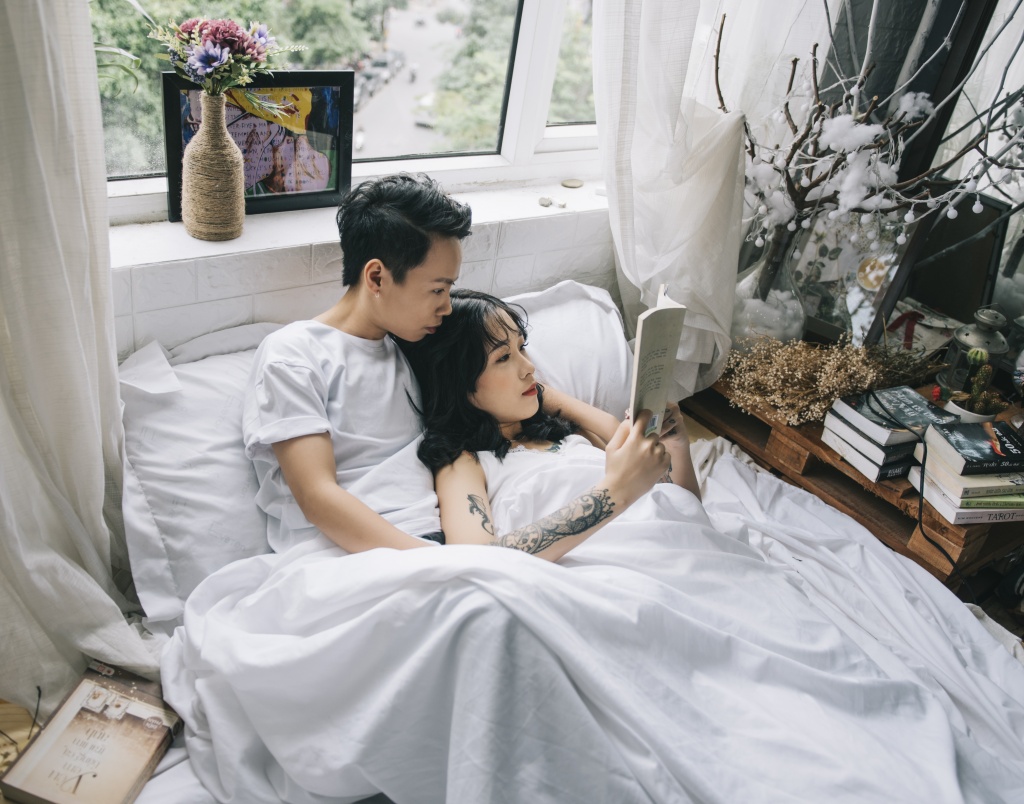 bo anh tinh mat ngot dep nhu giac mo cua cap dong gioi nu 9x