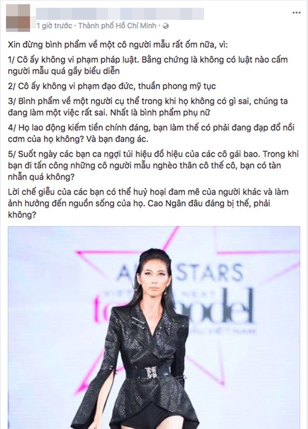 cung canh ngo le thuy len tieng bao ve cao ngan truoc quotdan bom du luanquot tin tuc online