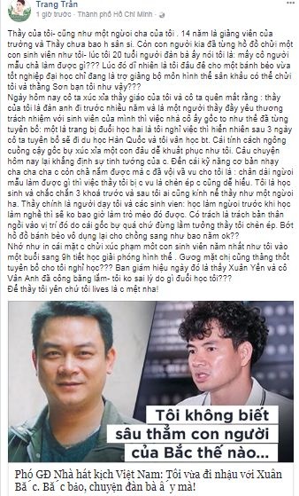 bi vo xuan bac to chen ep nsnd anh tu lai duoc nhung sao viet nay ung ho