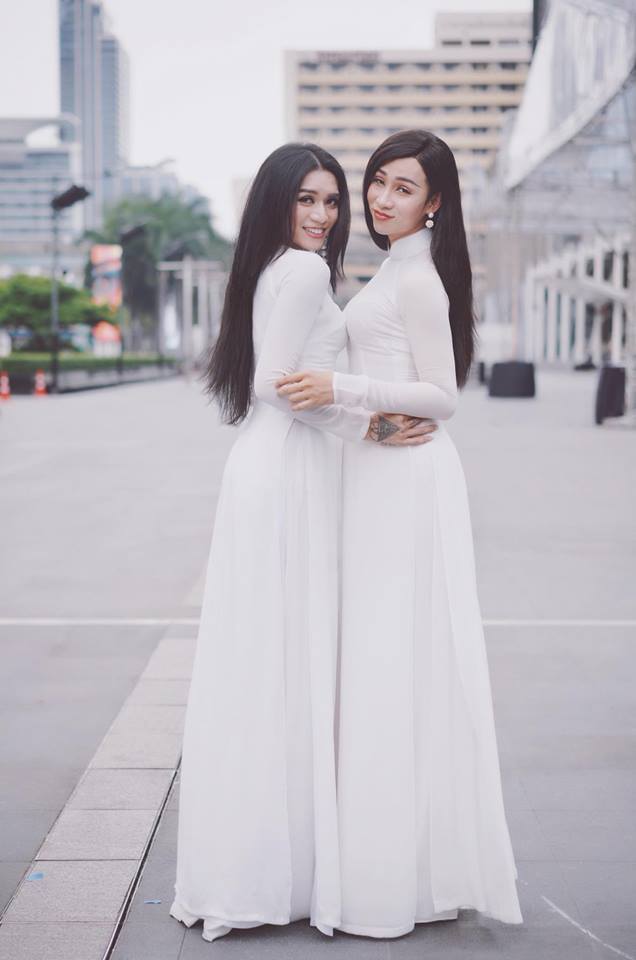 di dam cuoi kim nha bb tran hai trieu tranh thu cho ra lo bo anh ao dai chat lu tai thai lan